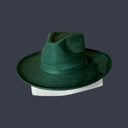 Rolled Brim Vegan Suede Rancher
