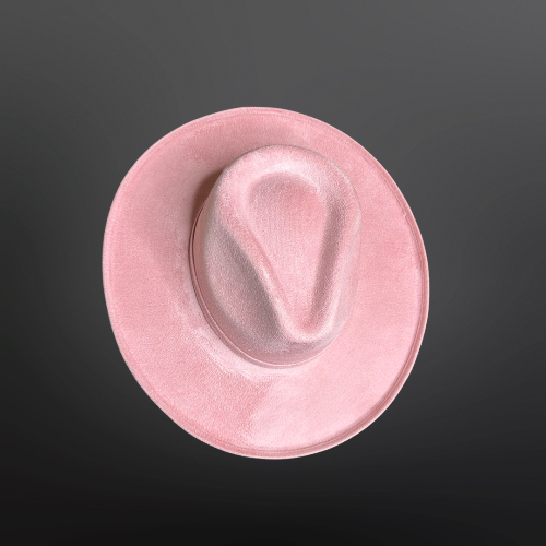 Rolled Brim Vegan Suede Rancher