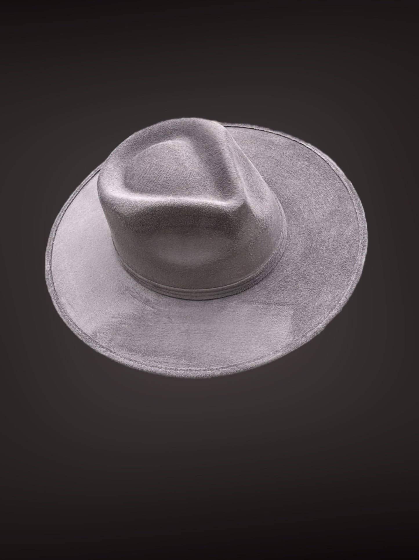 Tear Drop Vegan Suede Rancher Flat Brim