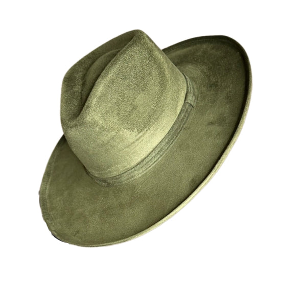 Rolled Brim Vegan Suede Rancher