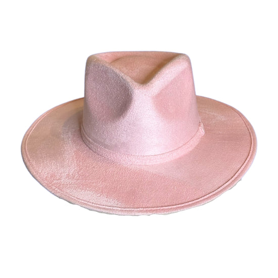 Tear Drop Vegan Suede Rancher Flat Brim