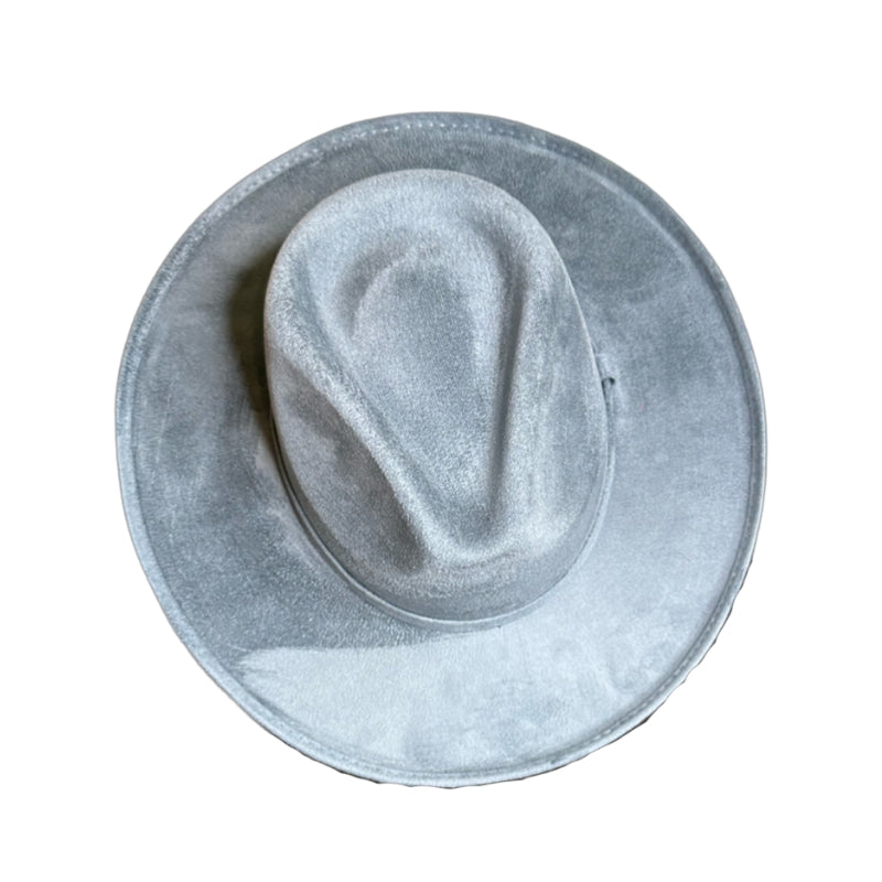 Rolled Brim Vegan Suede Rancher