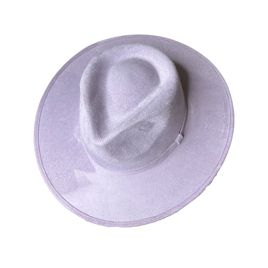 Tear Drop Vegan Suede Rancher Flat Brim - W