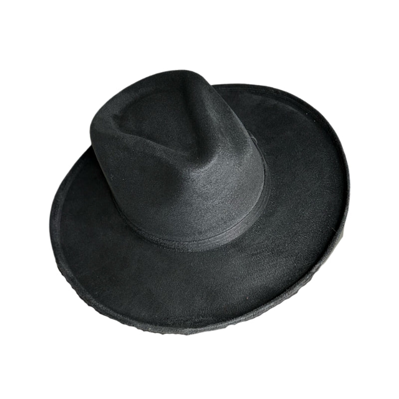 Rolled Brim Vegan Suede Rancher