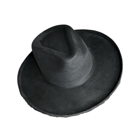 Rolled Brim Vegan Suede Rancher