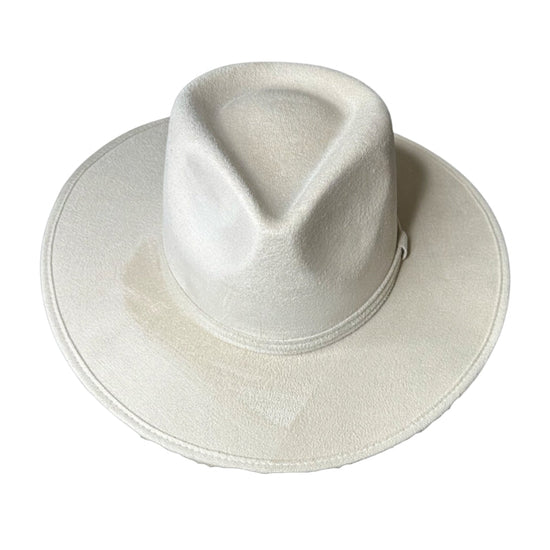 Tear Drop Vegan Suede Rancher Flat Brim - W