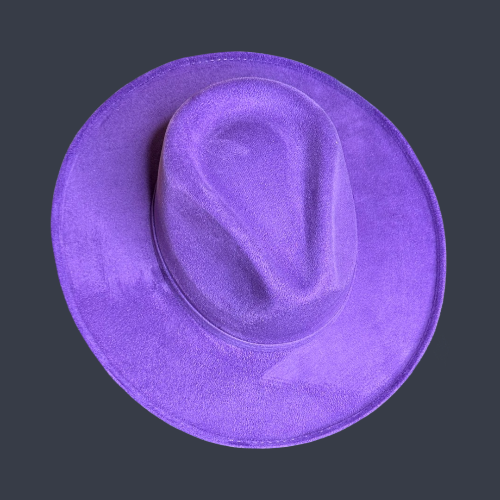 Rolled Brim Vegan Suede Rancher