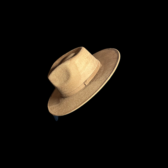 Tear Drop Vegan Suede Rancher Flat Brim