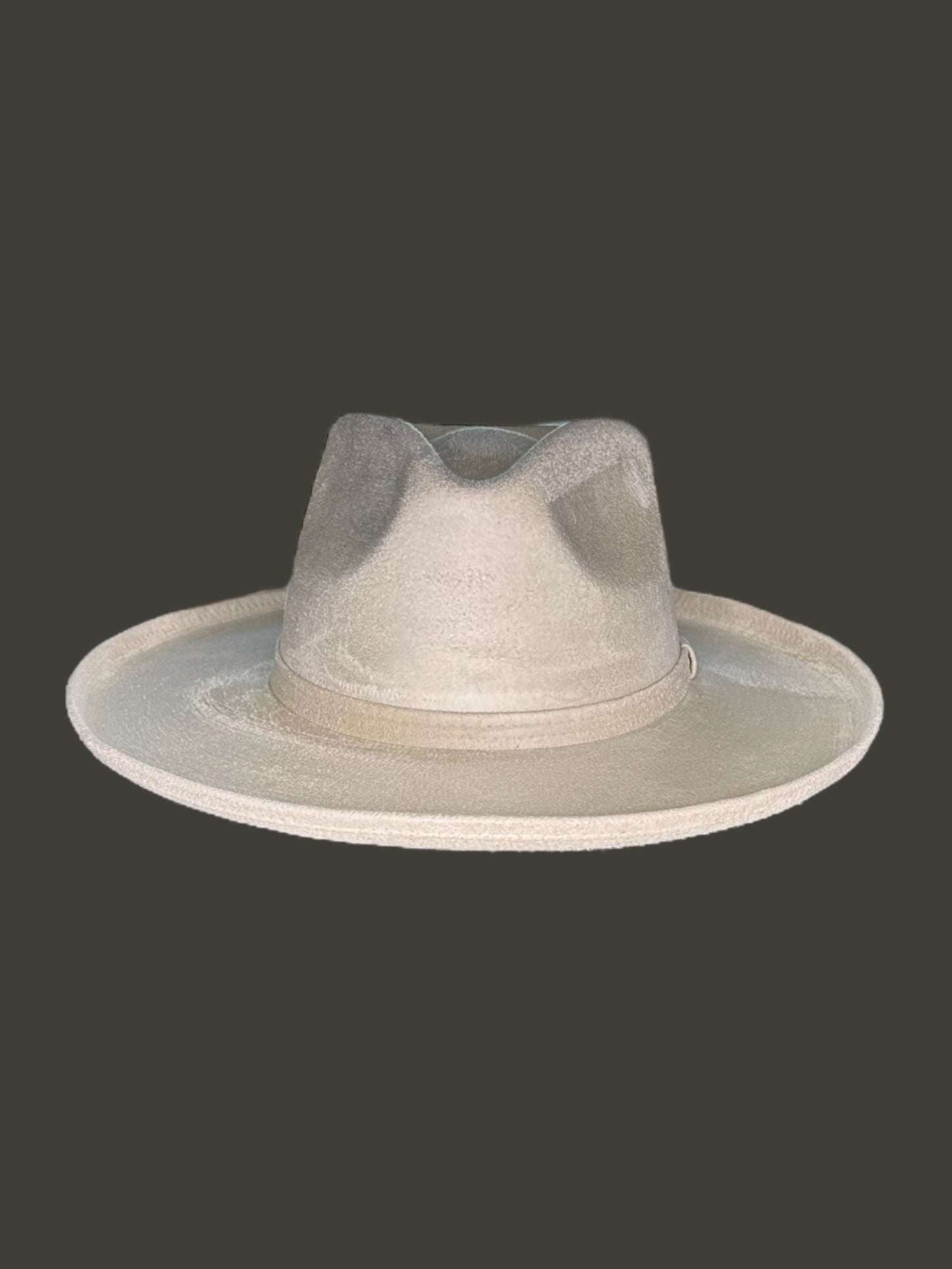 Rolled Brim Vegan Suede Rancher
