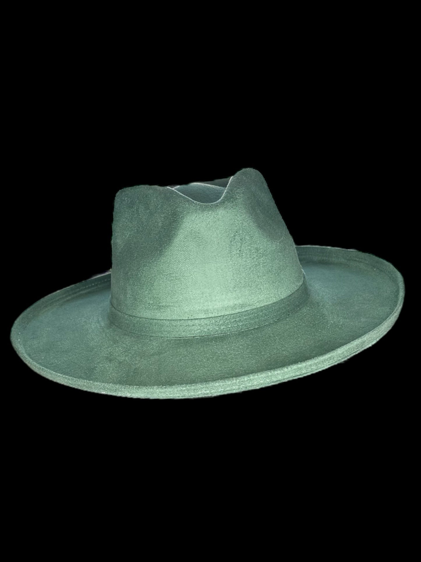Rolled Brim Vegan Suede Rancher