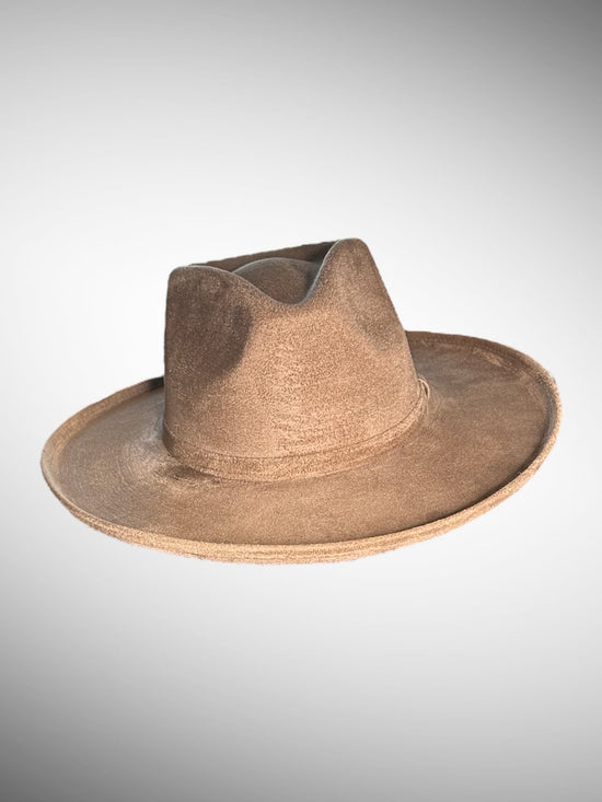 Rolled Brim Vegan Suede Rancher