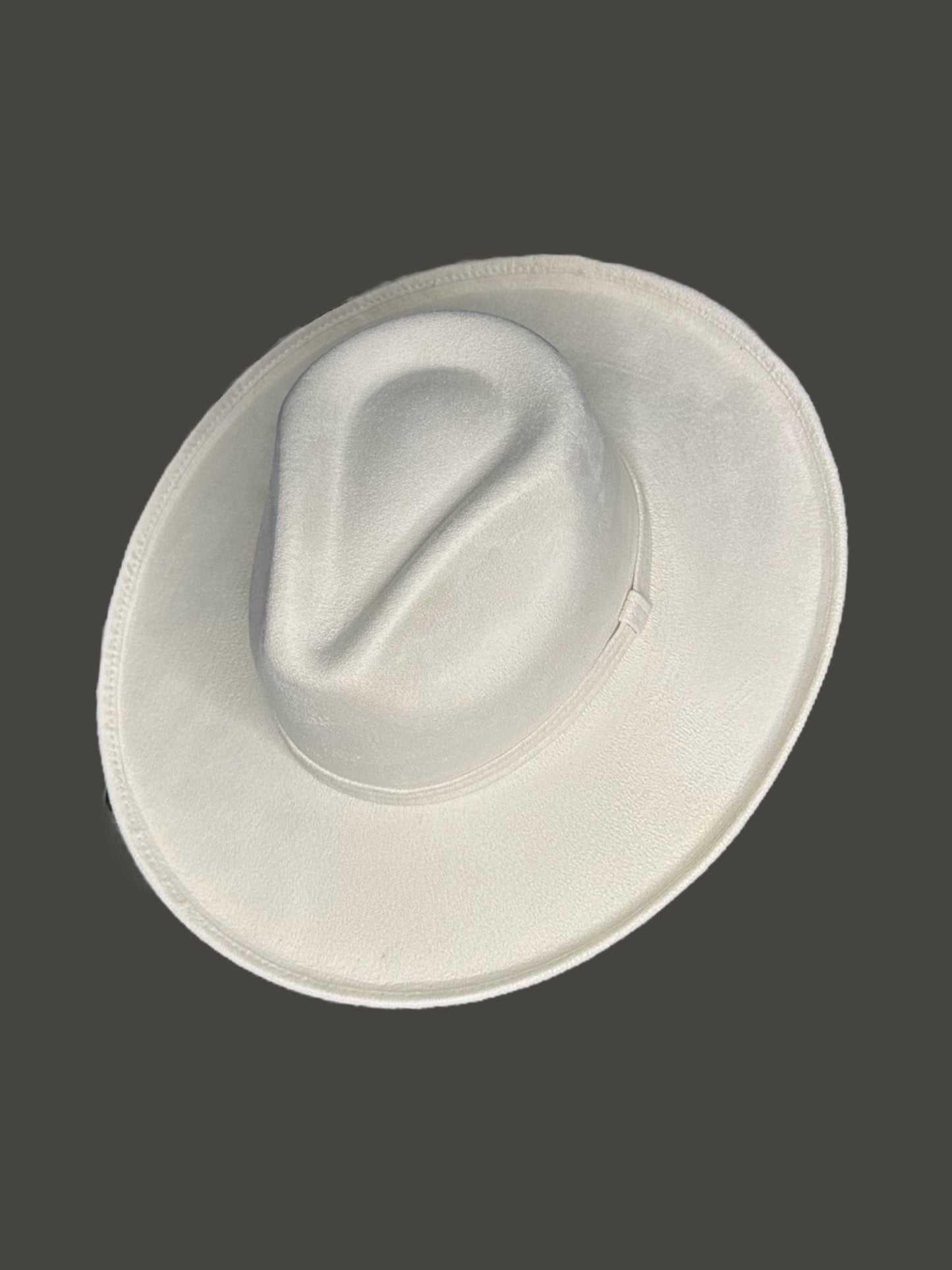 Rolled Brim Vegan Suede Rancher