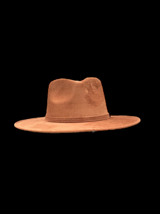 Tear Drop Vegan Suede Rancher Flat Brim - W