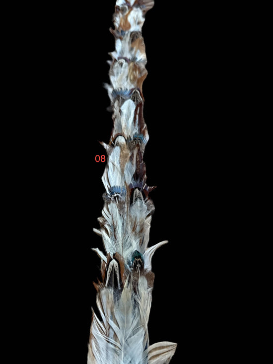Feather hat band with strap
