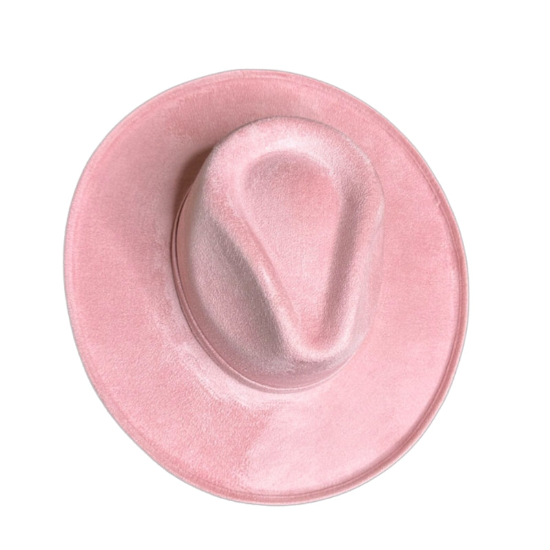 Rolled Brim Vegan Suede Rancher
