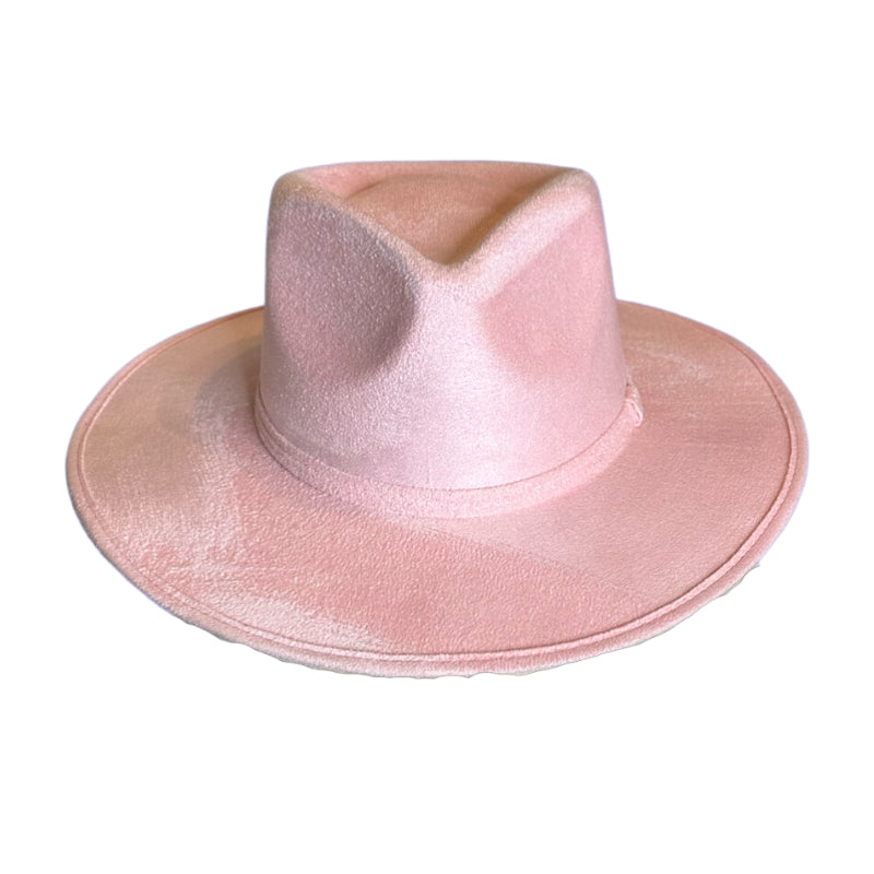Tear Drop Vegan Suede Rancher Flat Brim