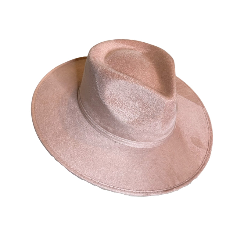 Tear Drop Vegan Suede Rancher Flat Brim