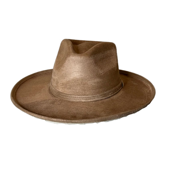 Rolled Brim Vegan Suede Rancher