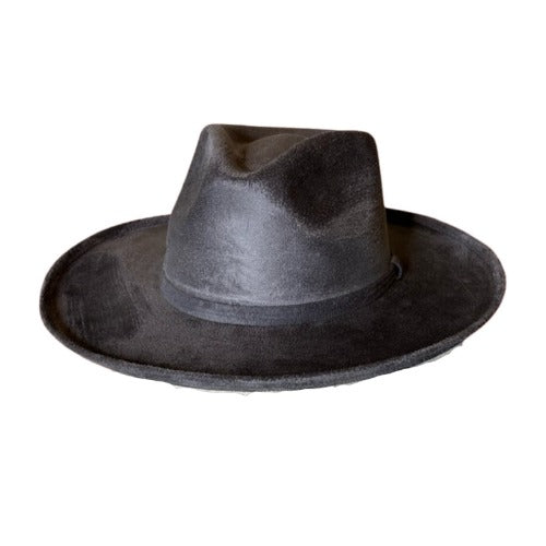 Rolled Brim Vegan Suede Rancher