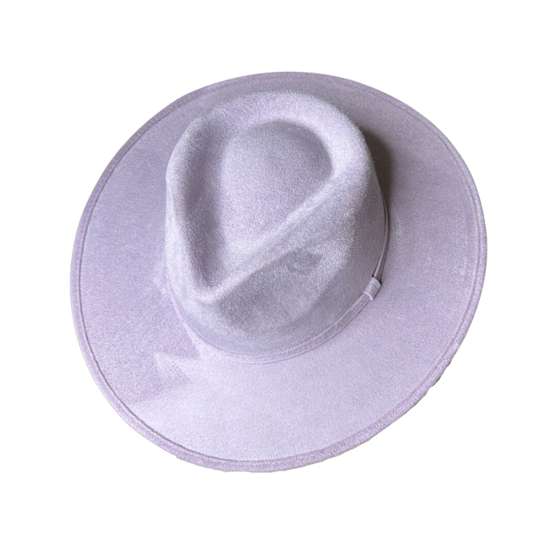 Tear Drop Vegan Suede Rancher Flat Brim