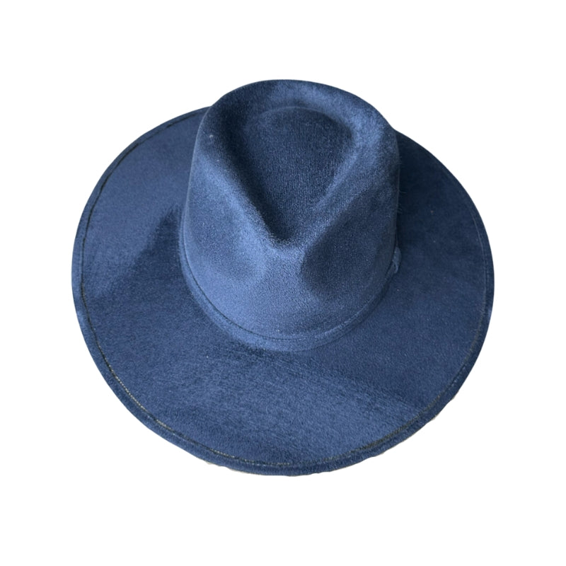 Tear Drop Vegan Suede Rancher Flat Brim