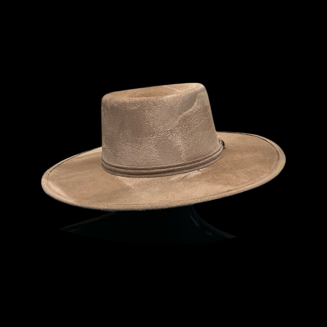 Crown Vegan Suede Flat Brim