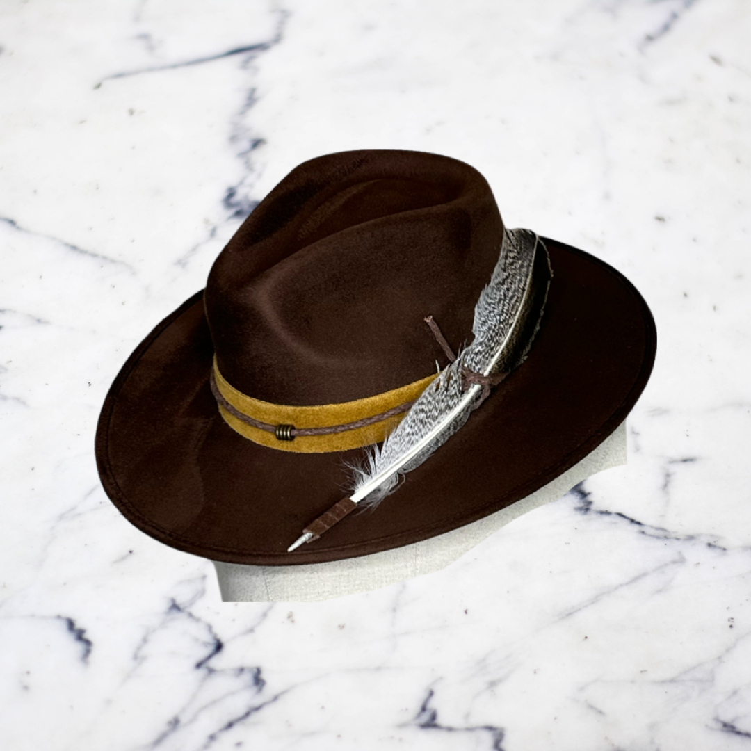 Suede band Fedora
