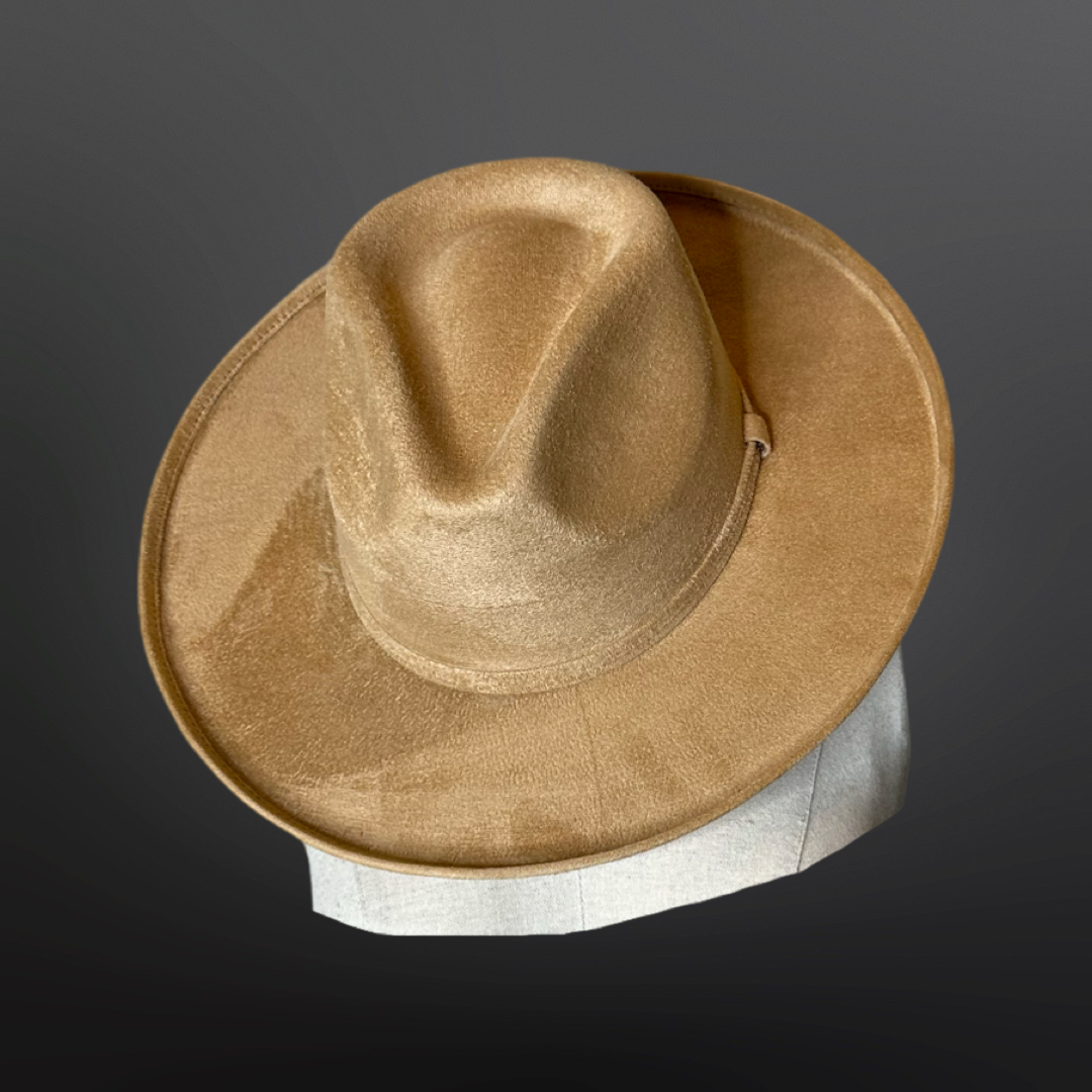 Rolled Brim Vegan Suede Rancher