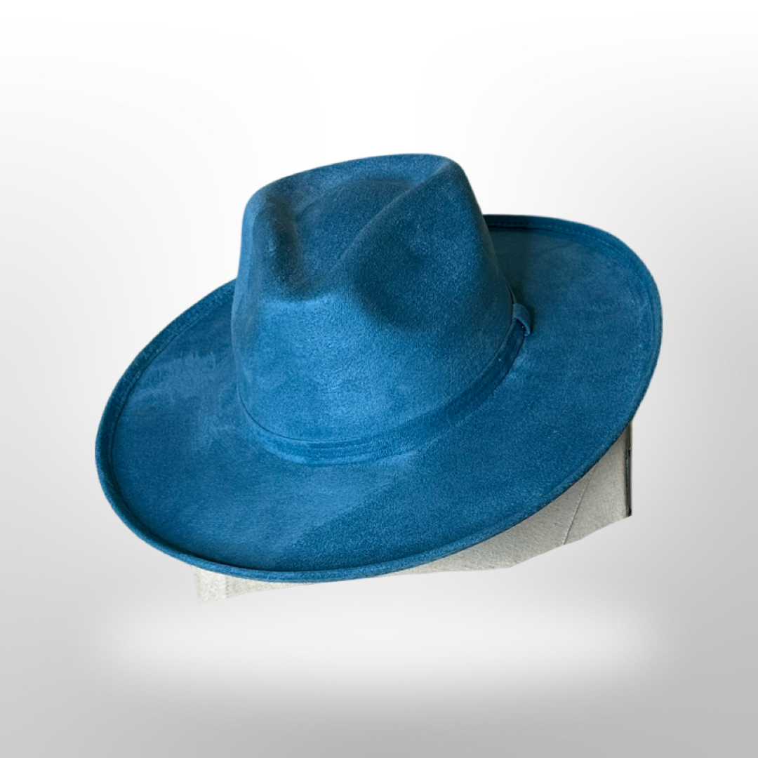 Rolled Brim Vegan Suede Rancher