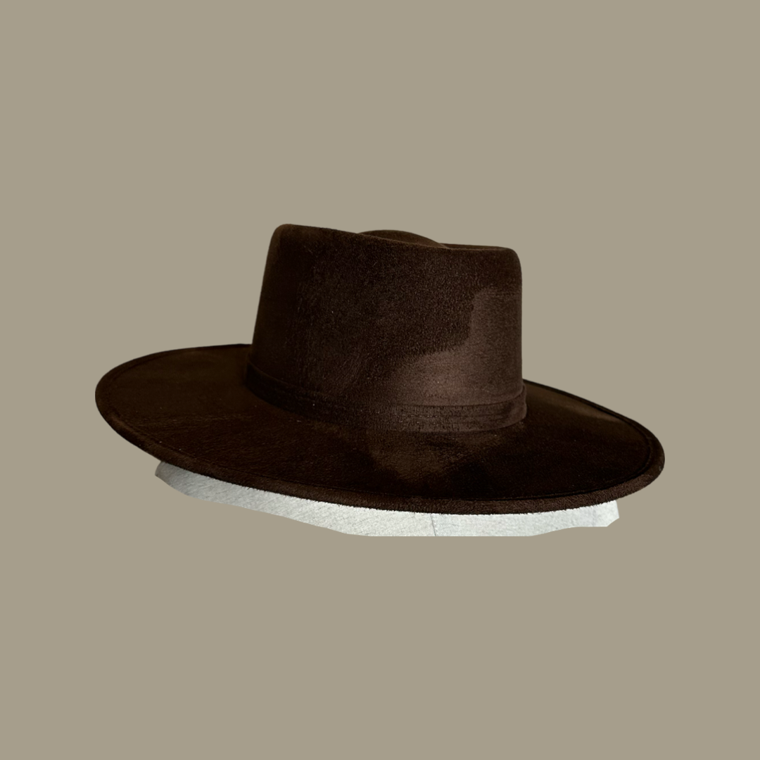 Crown Vegan Suede Flat Brim