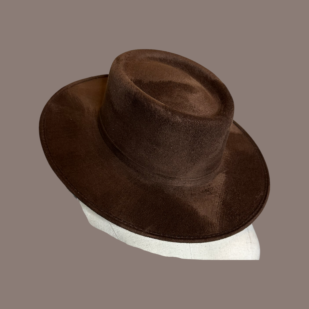 Crown Vegan Suede Flat Brim