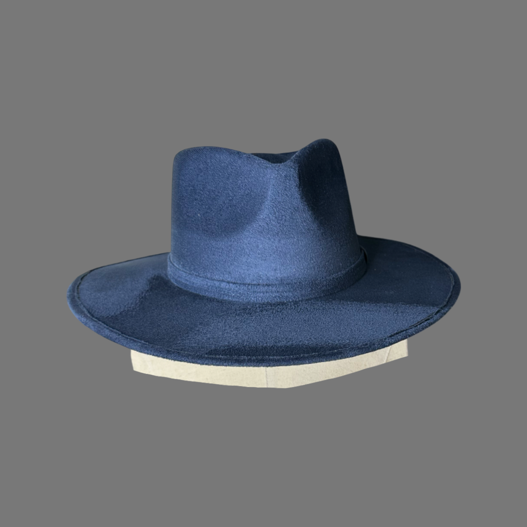 Tear Drop Vegan Suede Rancher Flat Brim