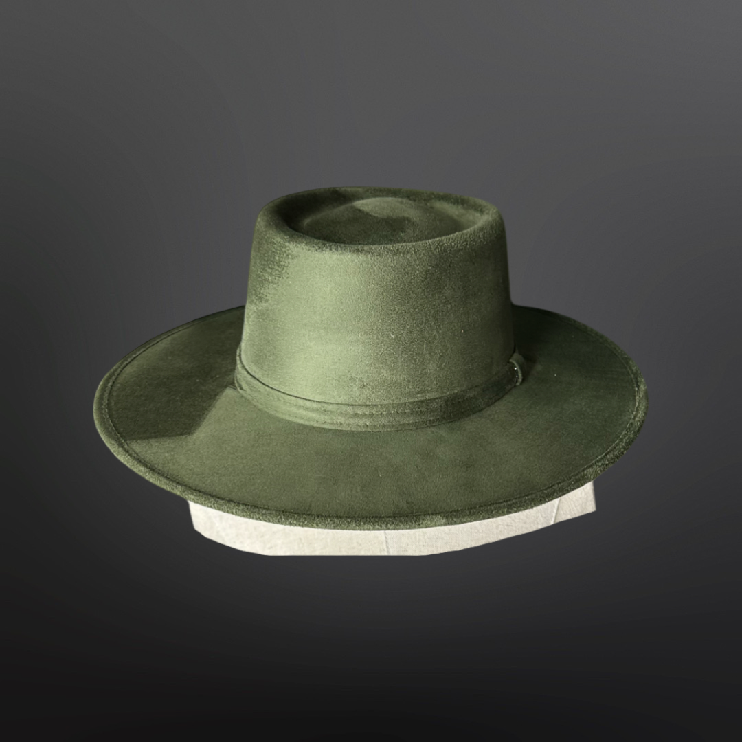 Crown Vegan Suede Flat Brim