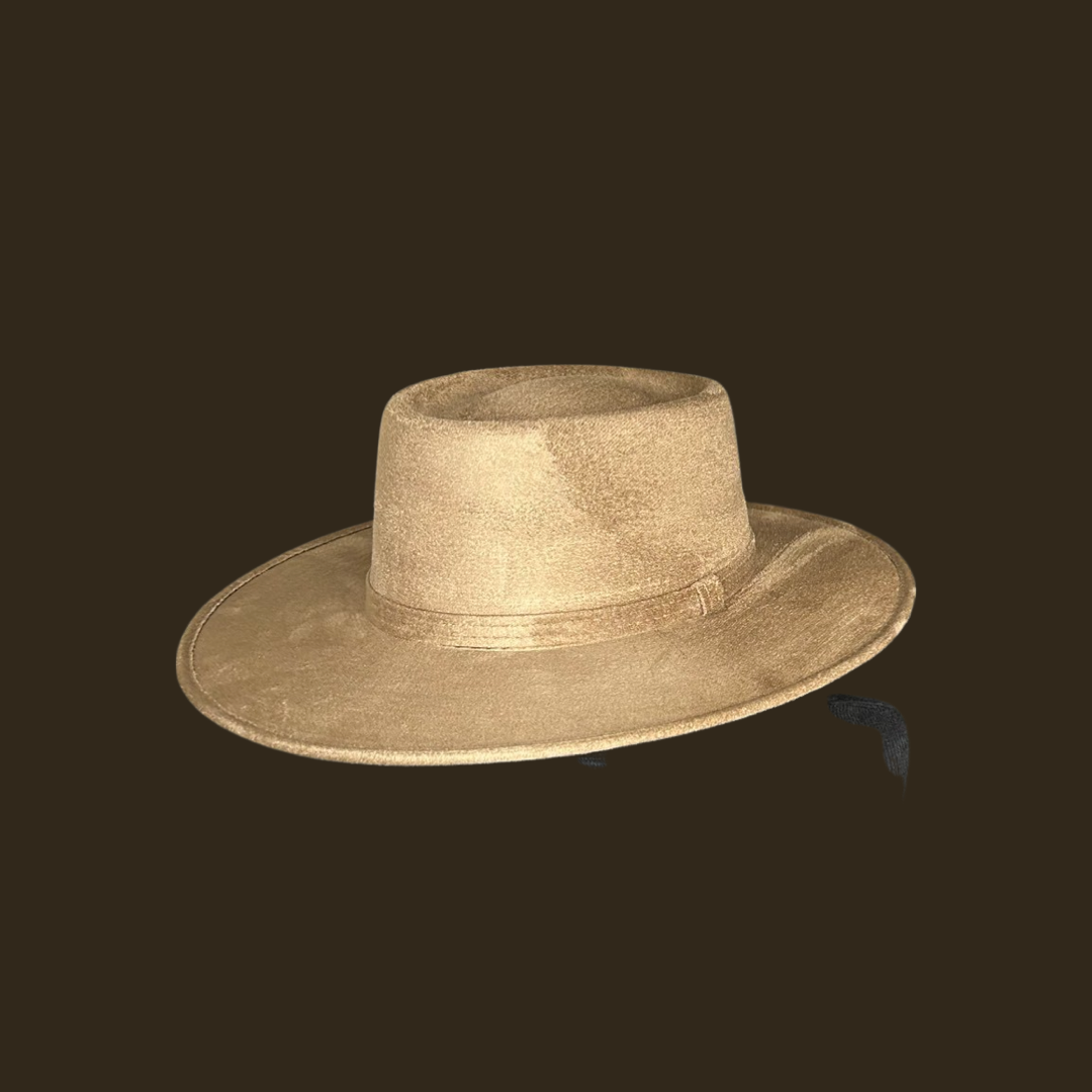 Crown Vegan Suede Flat Brim