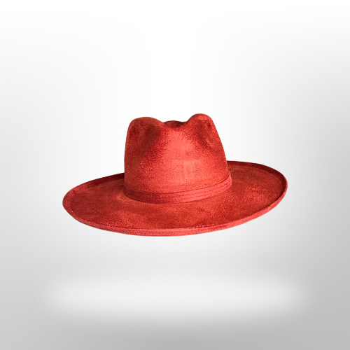 Rolled Brim Vegan Suede Rancher