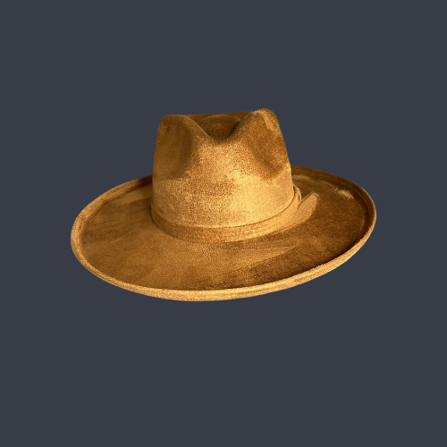 Rolled Brim Vegan Suede Rancher