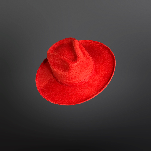 Rolled Brim Vegan Suede Rancher
