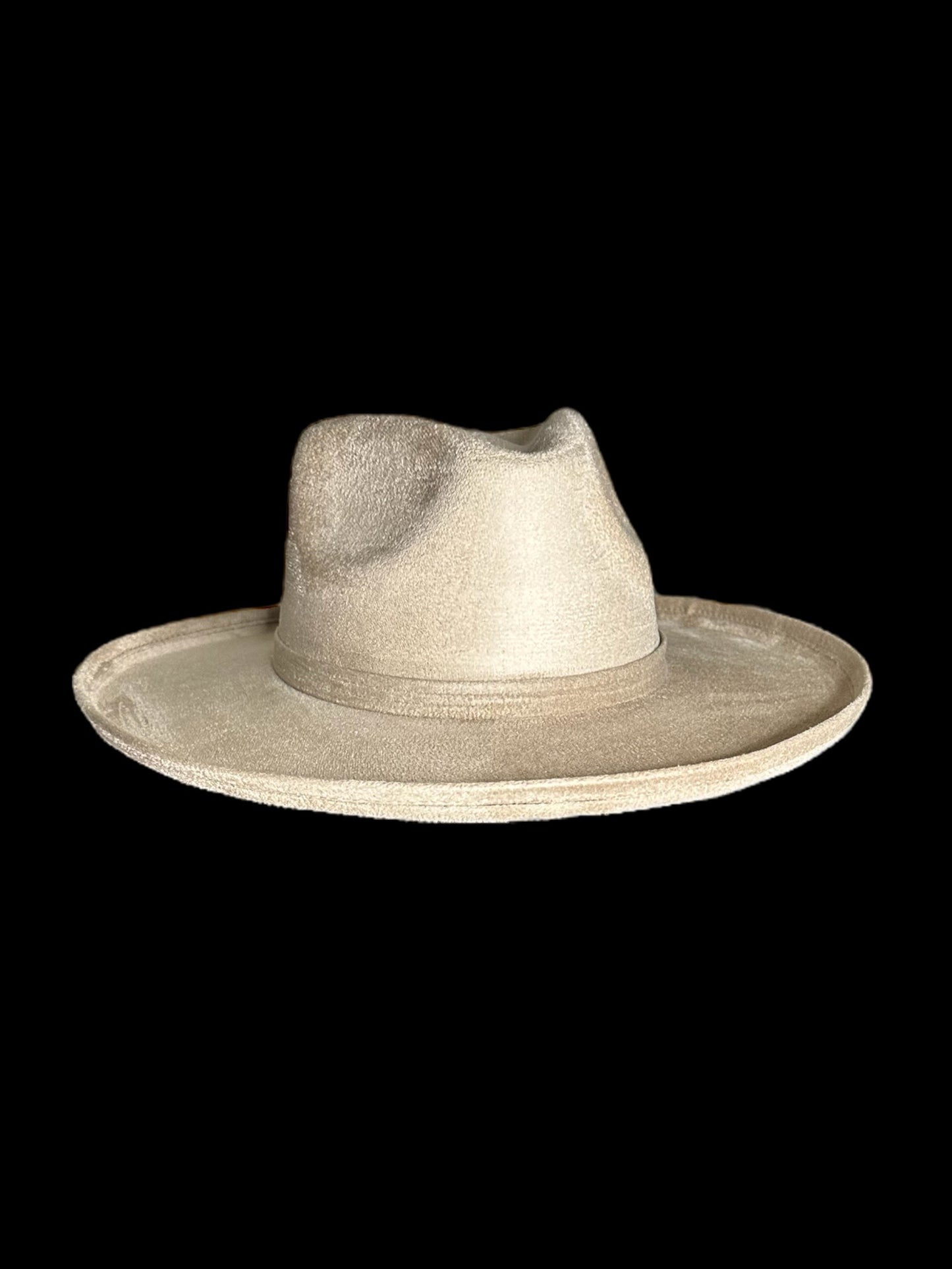 Rolled Brim Vegan Suede Rancher