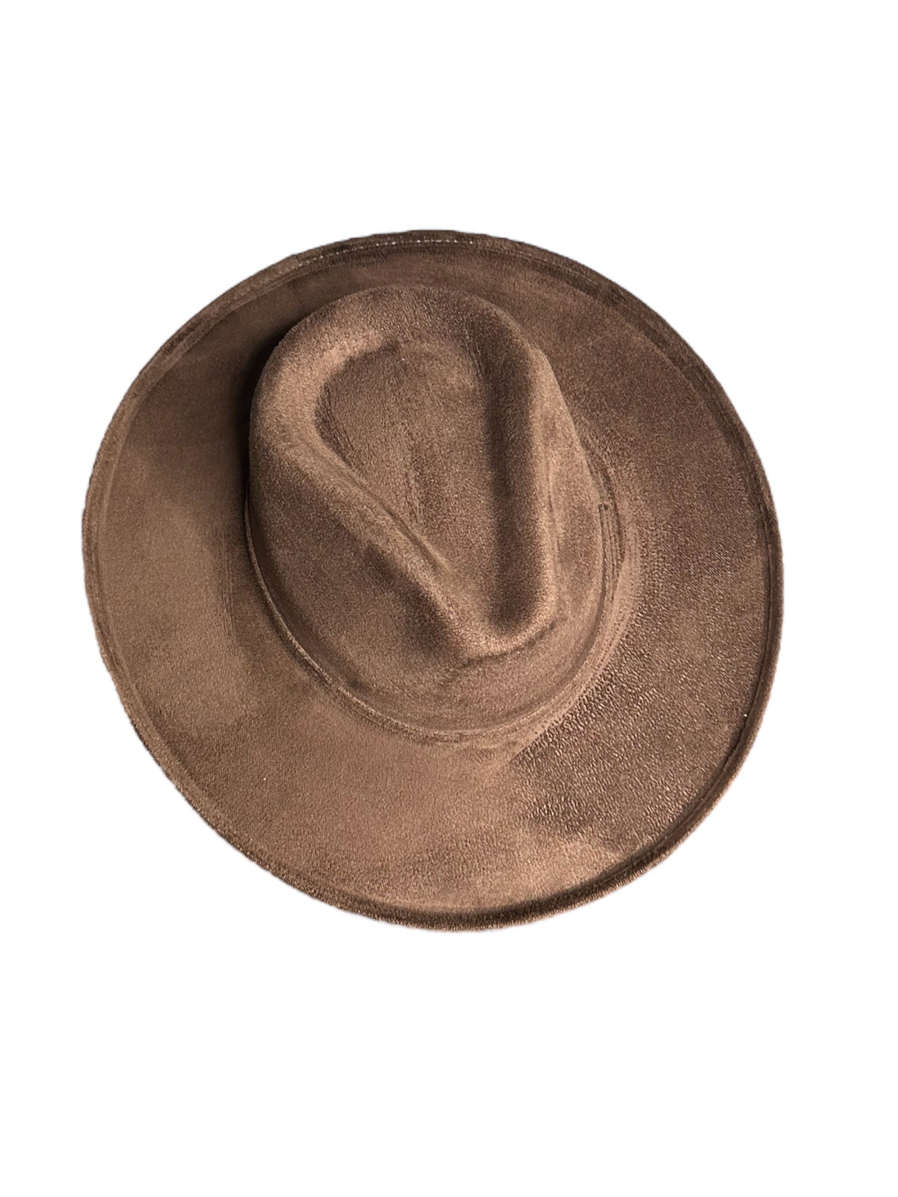 Rolled Brim Vegan Suede Rancher