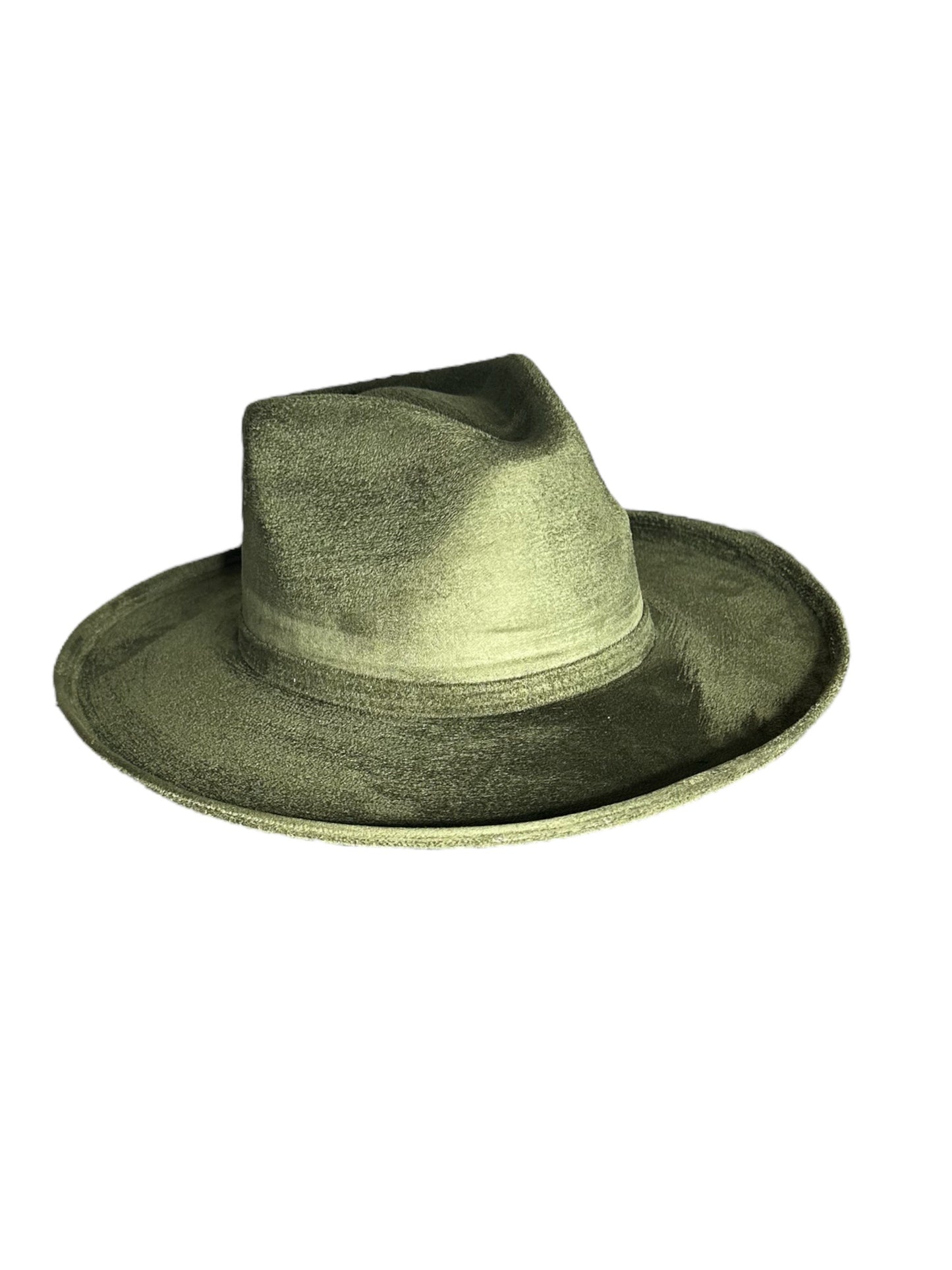 Rolled Brim Vegan Suede Rancher