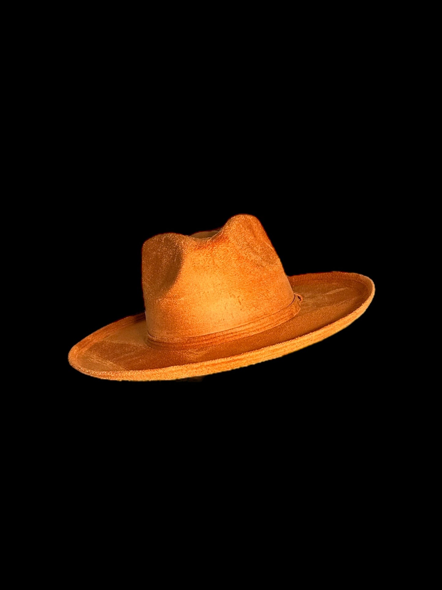 Rolled Brim Vegan Suede Rancher