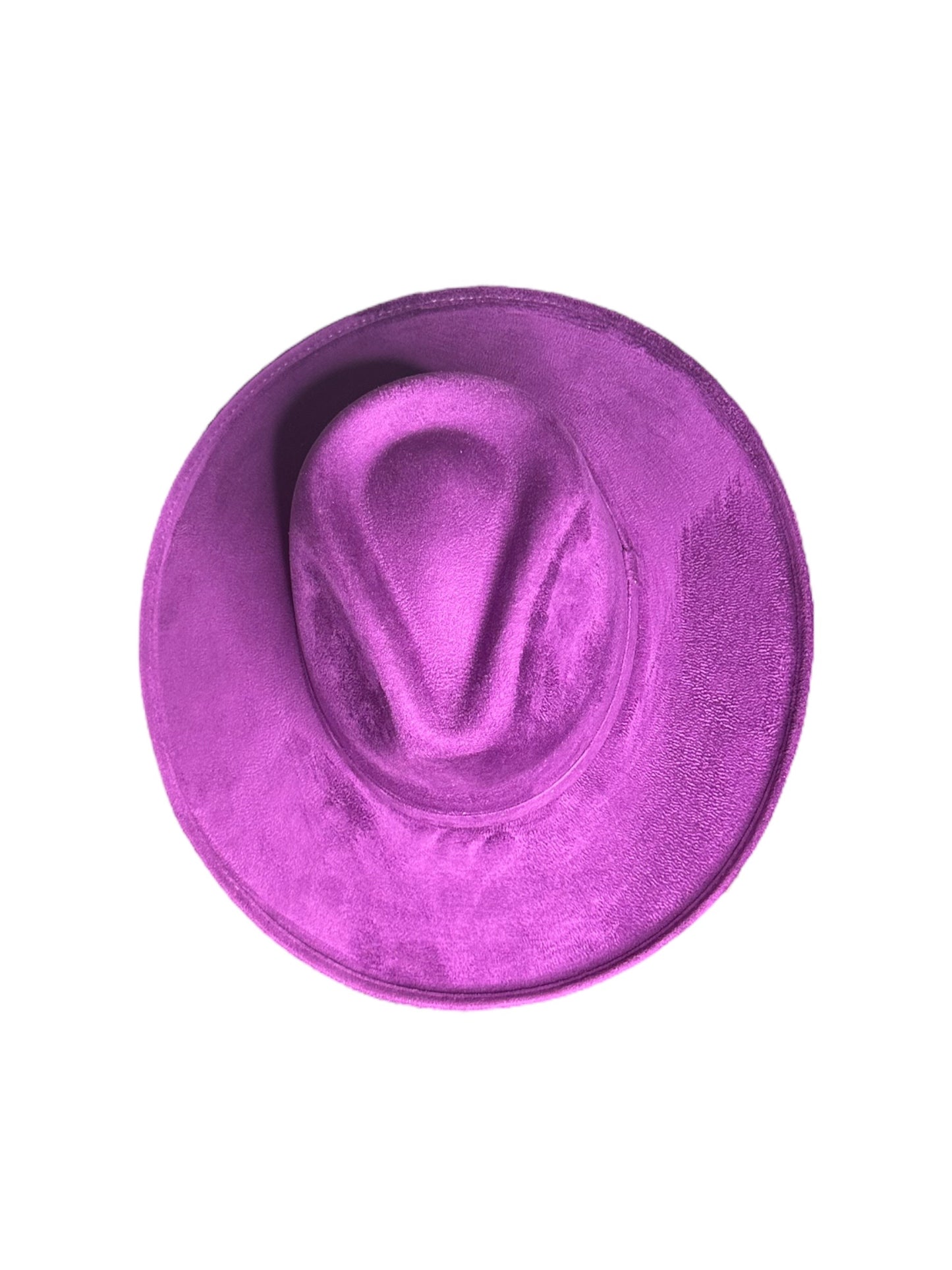 Rolled Brim Vegan Suede Rancher
