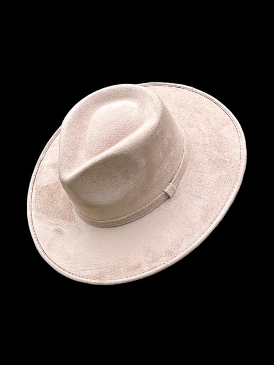 Tear Drop Vegan Suede Rancher Flat Brim