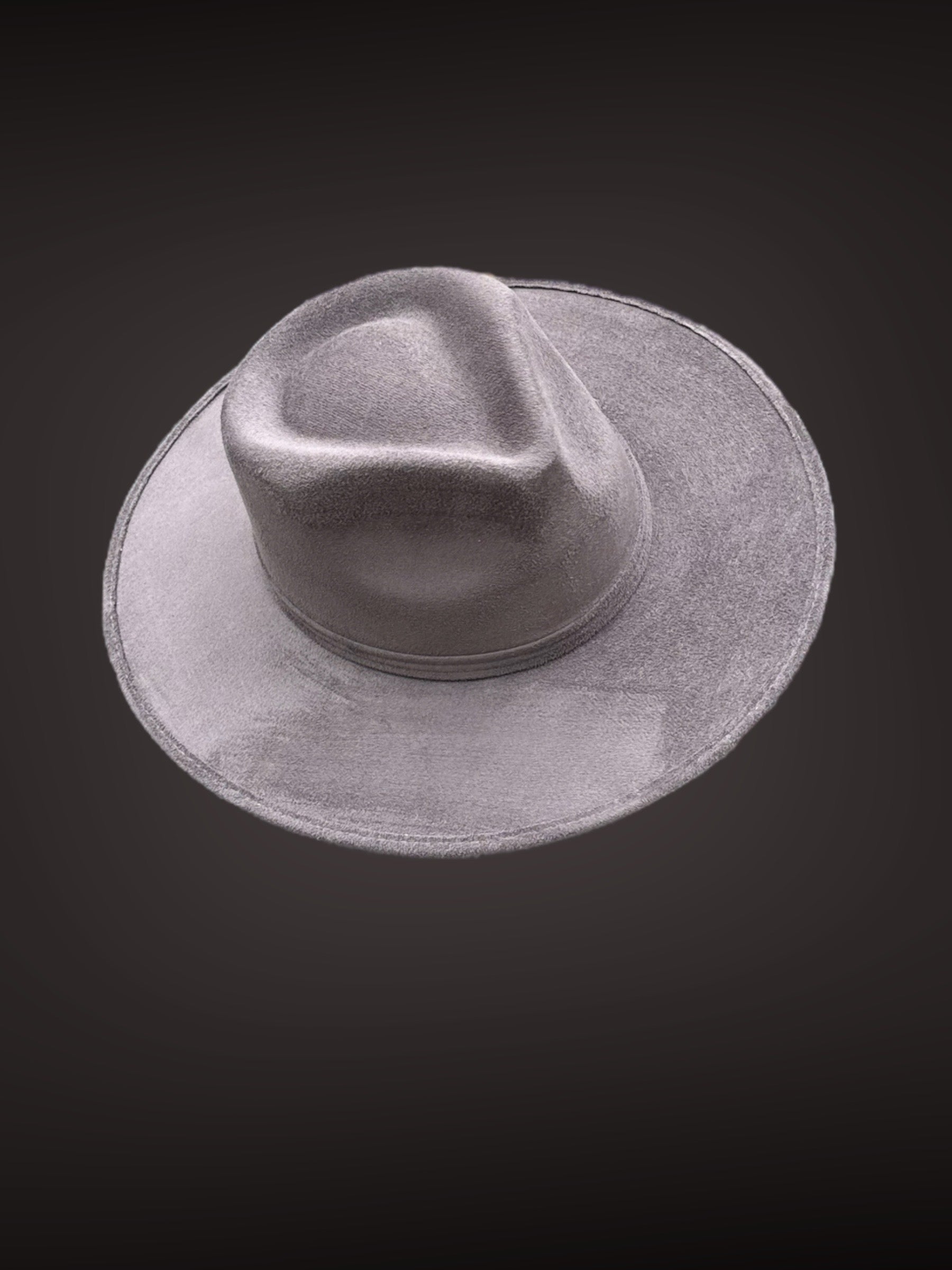 Tear Drop Vegan Suede Rancher Flat Brim